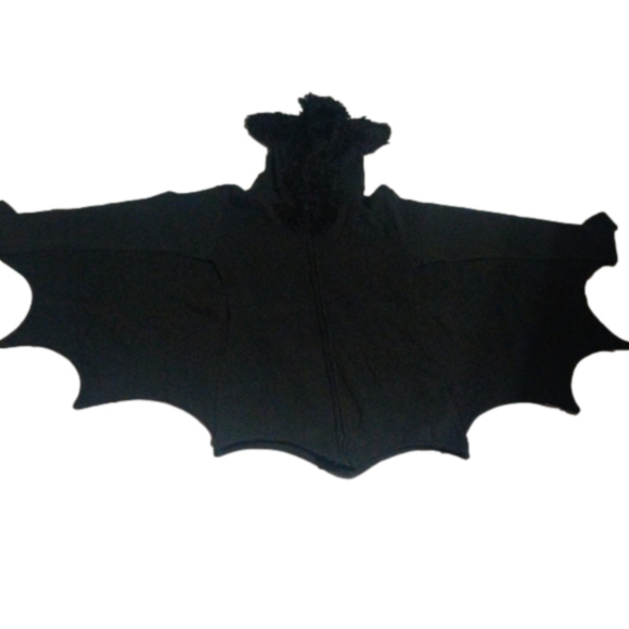 Women Bat Cozy Black Animal Cosplay Vampire Zipper Dress Jacket Hoodie Sweater - Picture 11 of 13
